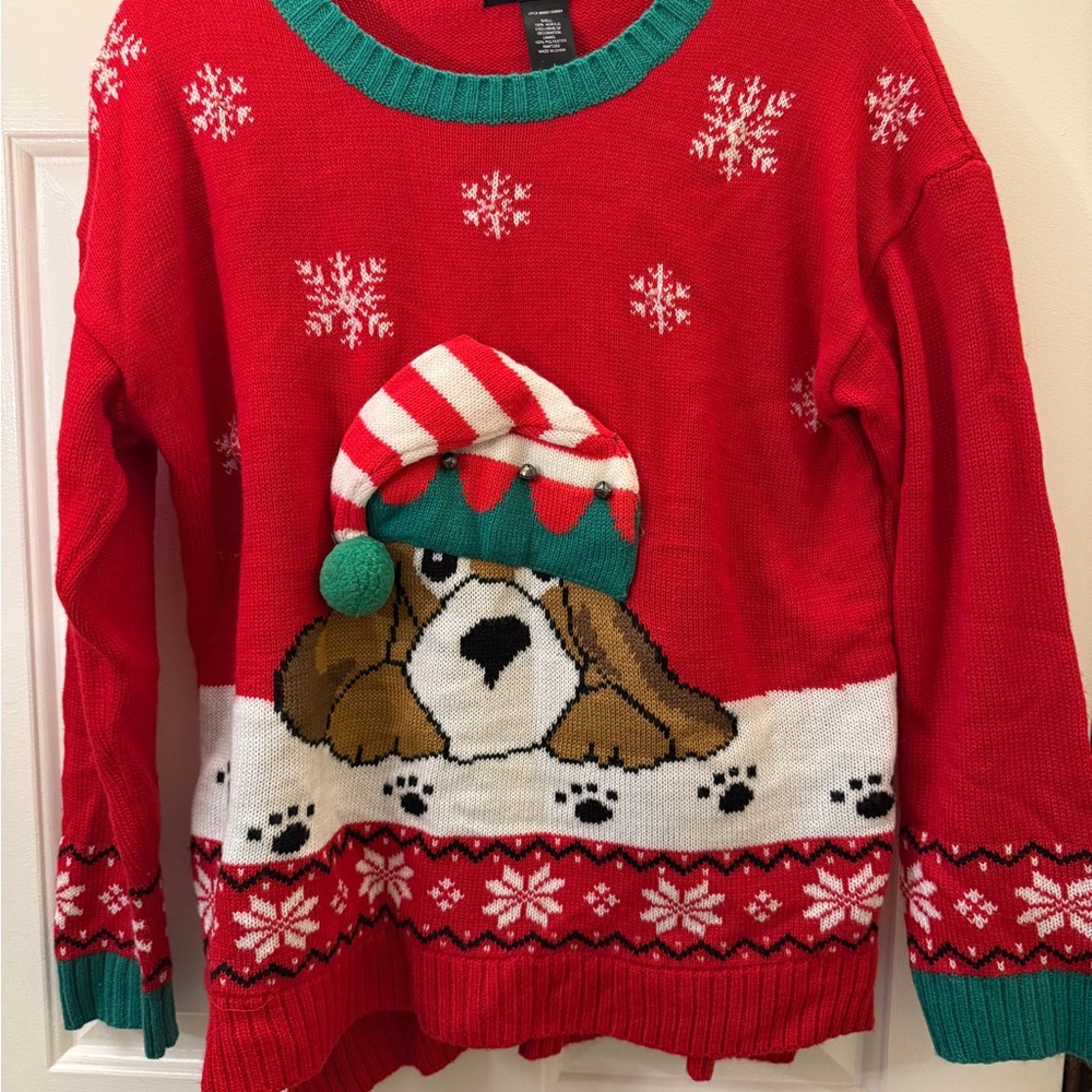 United States Sweaters Red Festive Dog Sweater